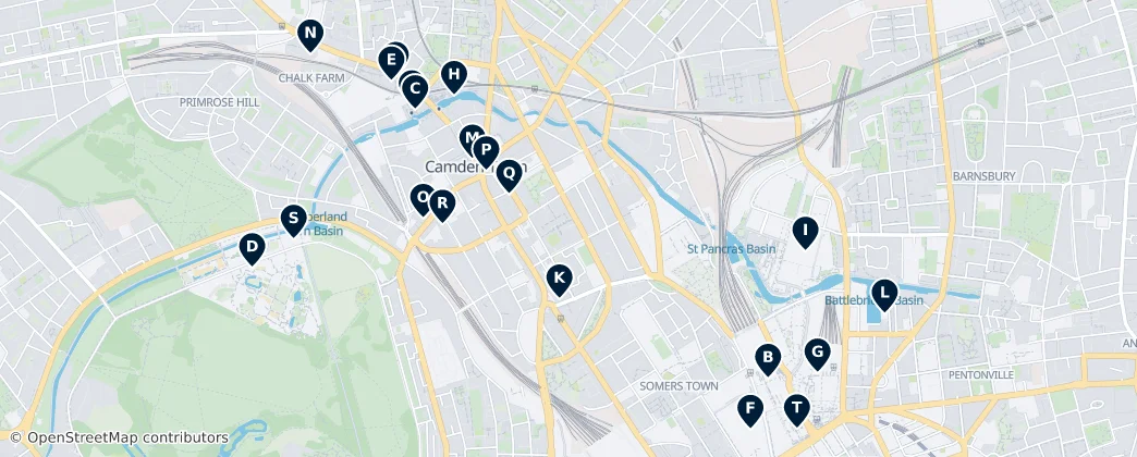 Map of Camden Town