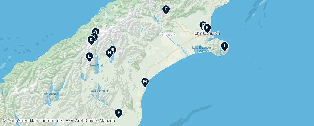 Map of Canterbury