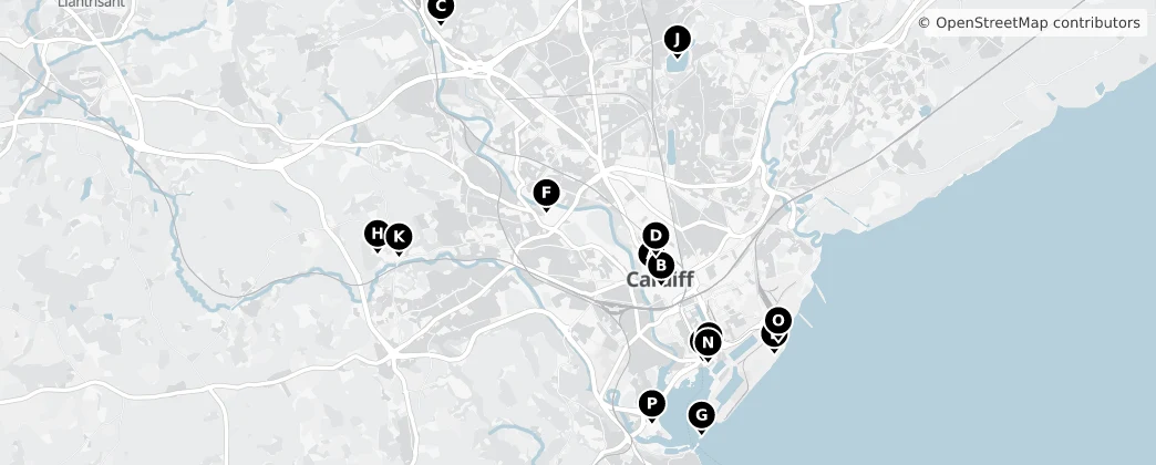 Map of Cardiff