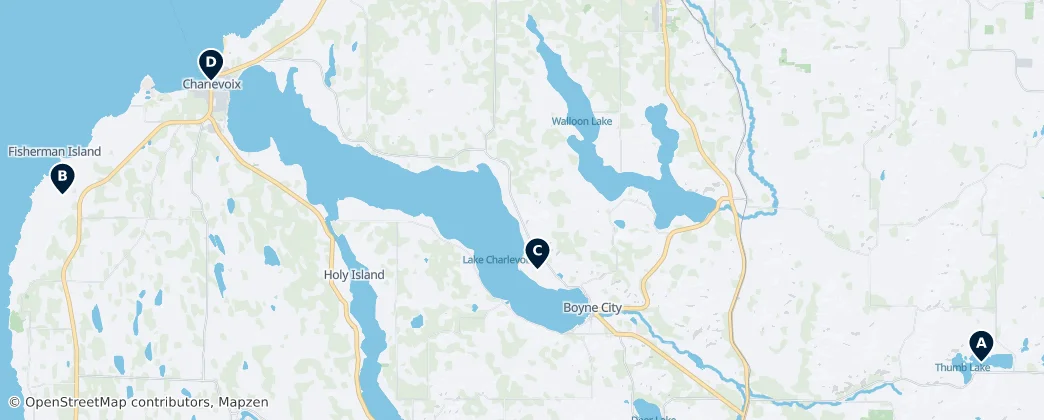 Map of Charlevoix County