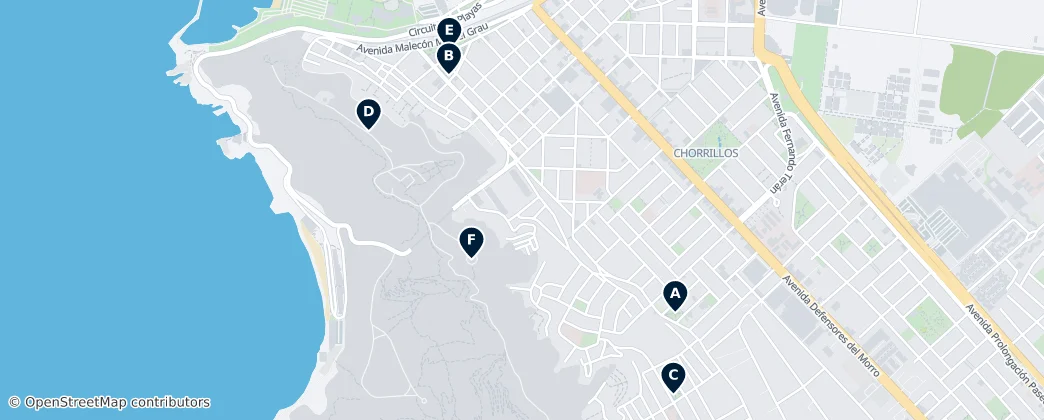Map of Distrikt Chorrillos