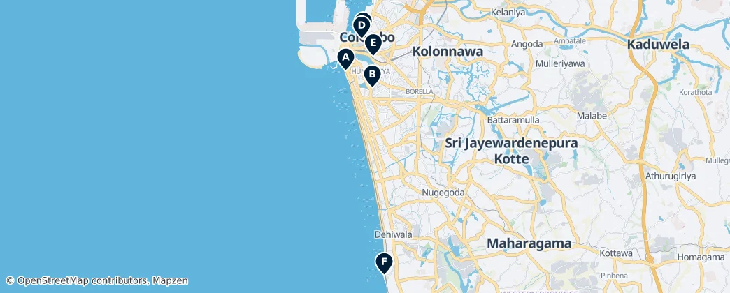 Map of Distrikt Colombo