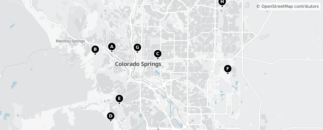 Map of Colorado Springs