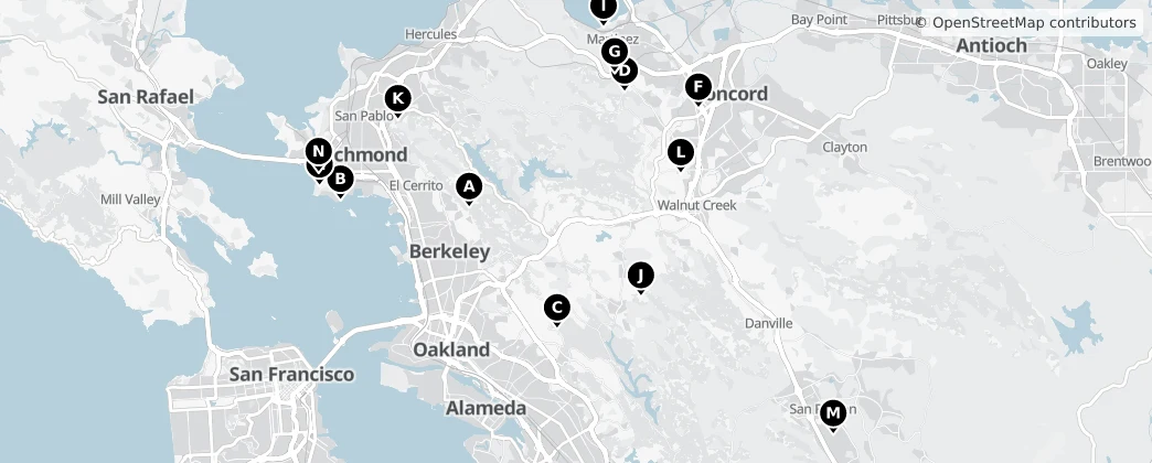 Map of Contra Costa County