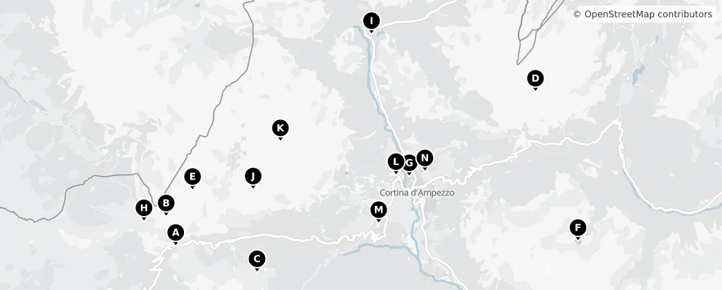 Map of Cortina d'Ampezzo