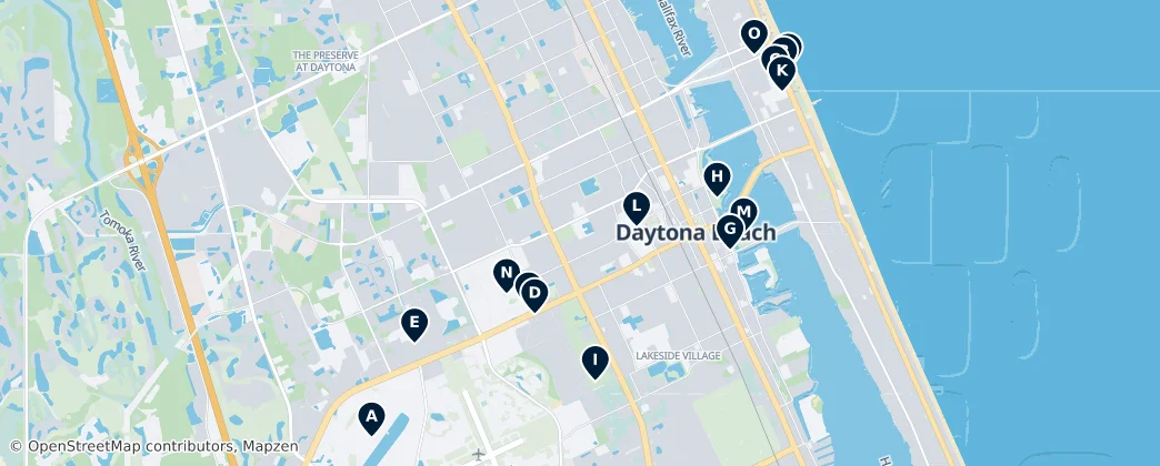 Map of Daytona Beach