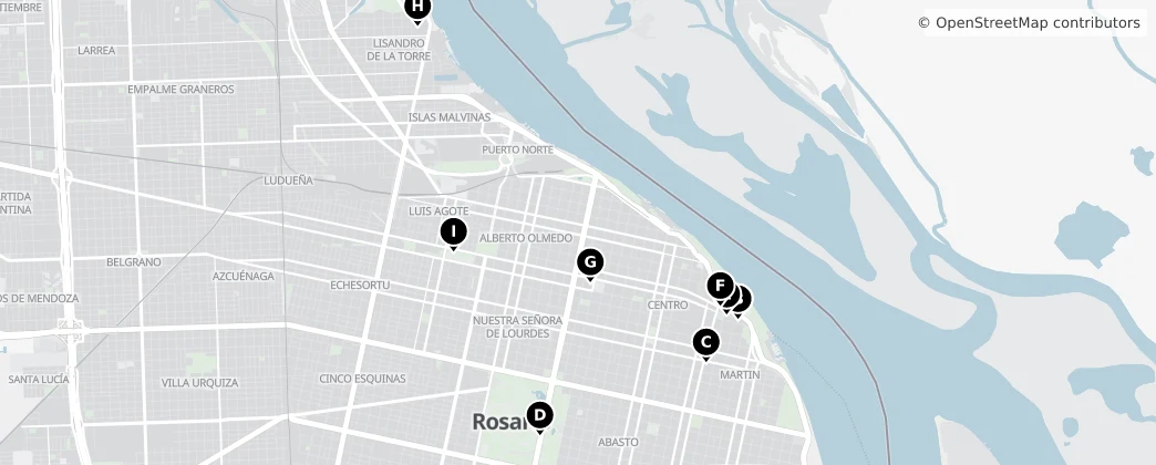 Map of Departamento Rosario
