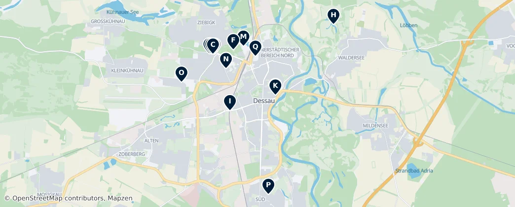 Map of Dessau-Roßlau