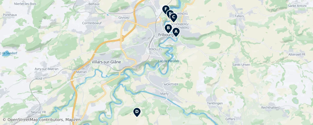 Map of District de la Sarine