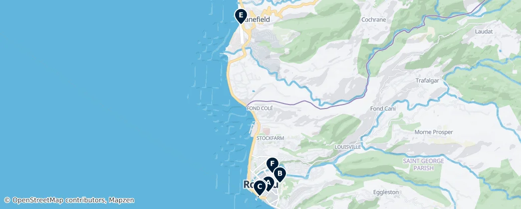 Map of Dominica