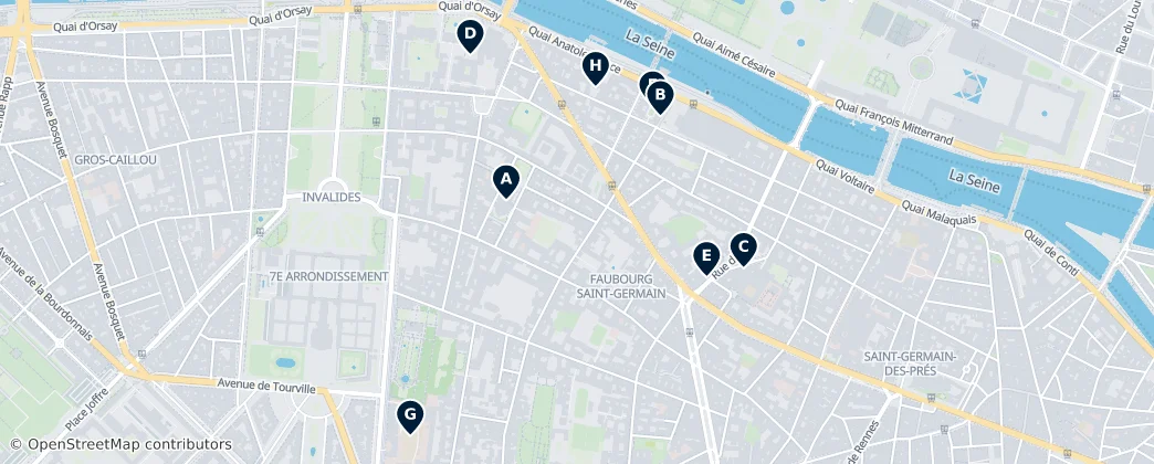 Map of Faubourg Saint-Germain