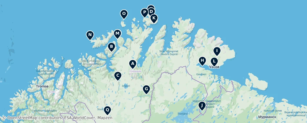 Map of Finnmark