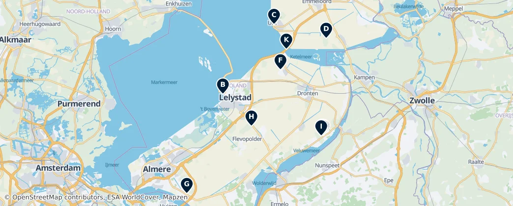 Map of Flevoland