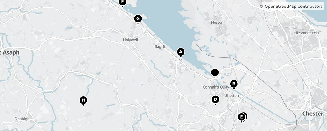 Map of Flintshire