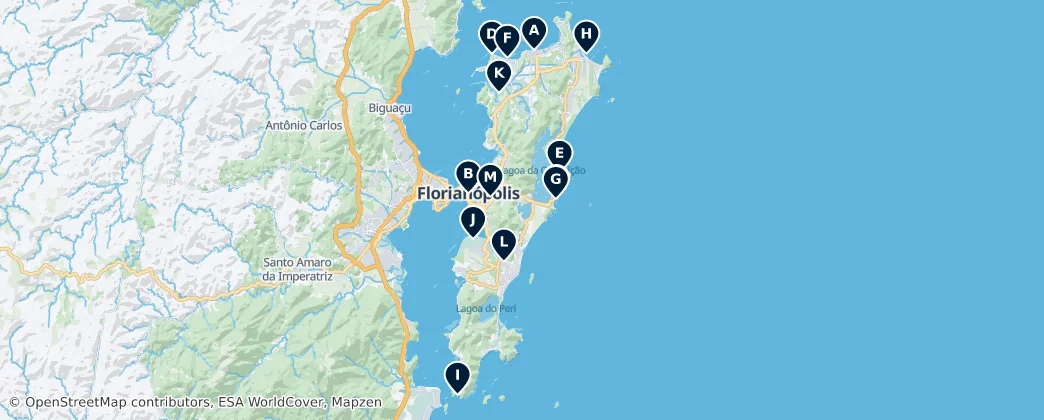 Map of Florianópolis