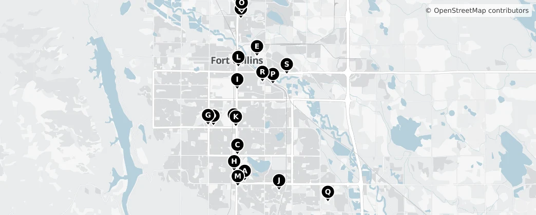 Map of Fort Collins