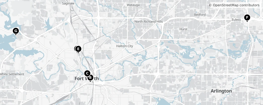 Map of Fort Worth