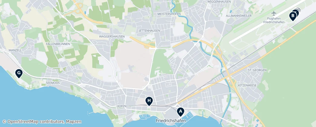 Map of Friedrichshafen