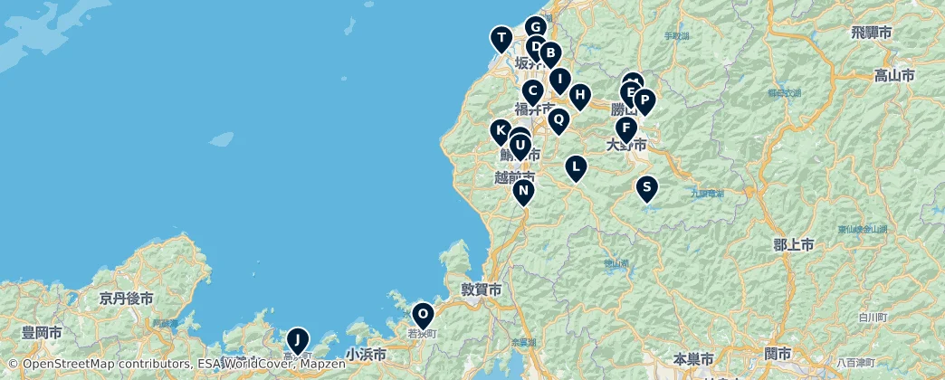 Map of Fukui