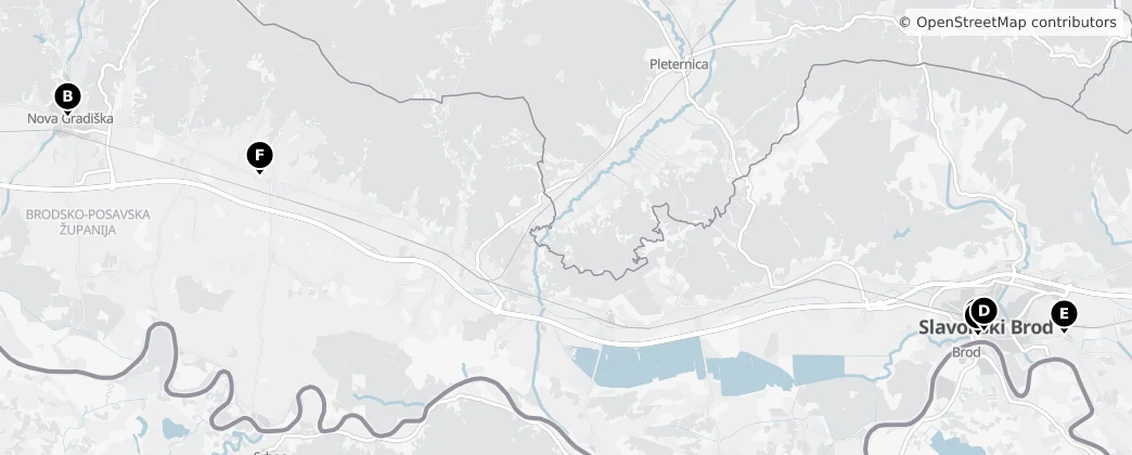 Map of Gespanschaft Brod-Posavina