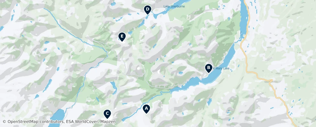 Map of Glacier-Nationalpark