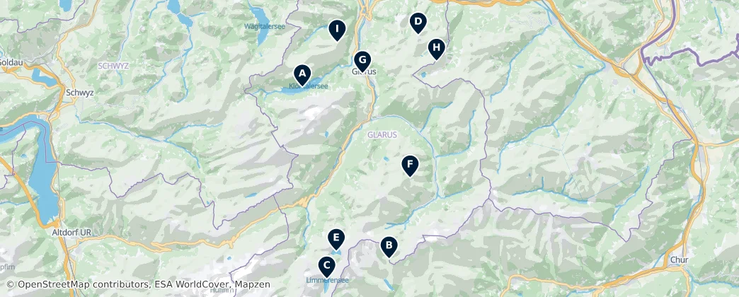 Map of Glarus
