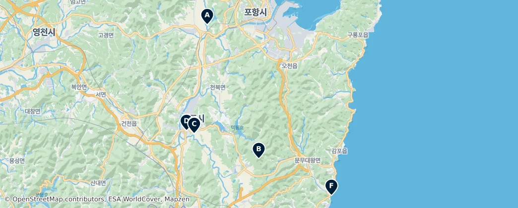 Map of Gyeongju