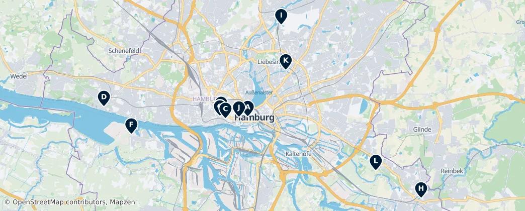 Map of Hamburg