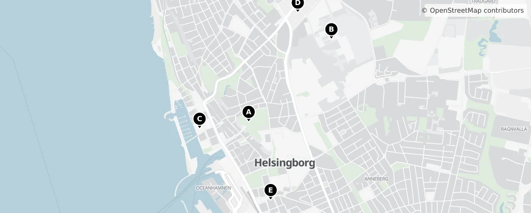 Map of Helsingborg