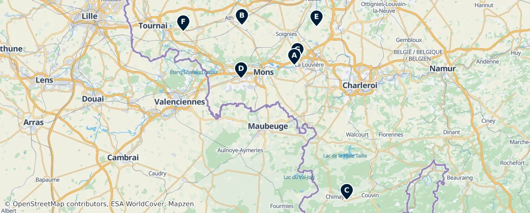 Map of Provinz Hennegau