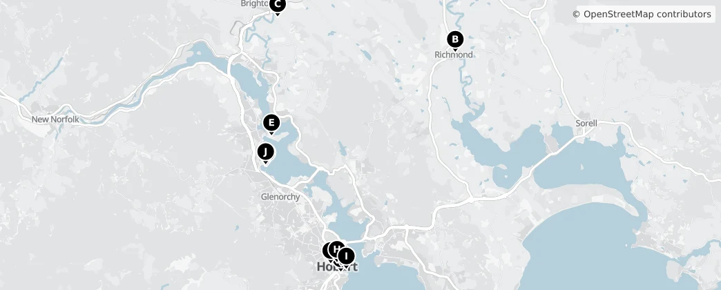 Map of Hobart