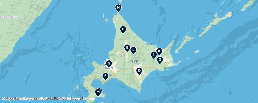 Map of Präfektur Hokkaido