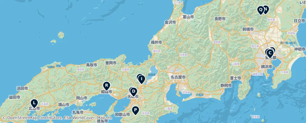 Map of Honshū