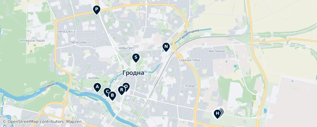 Map of Hrodna