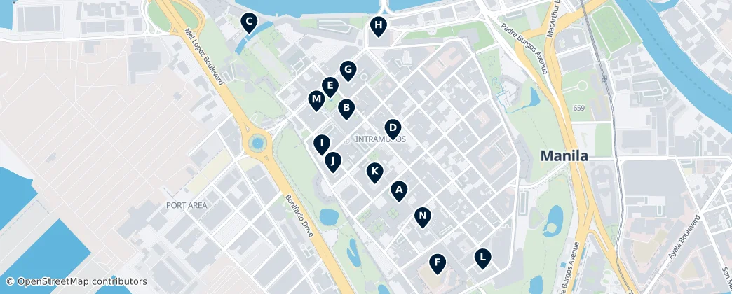 Map of Intramuros
