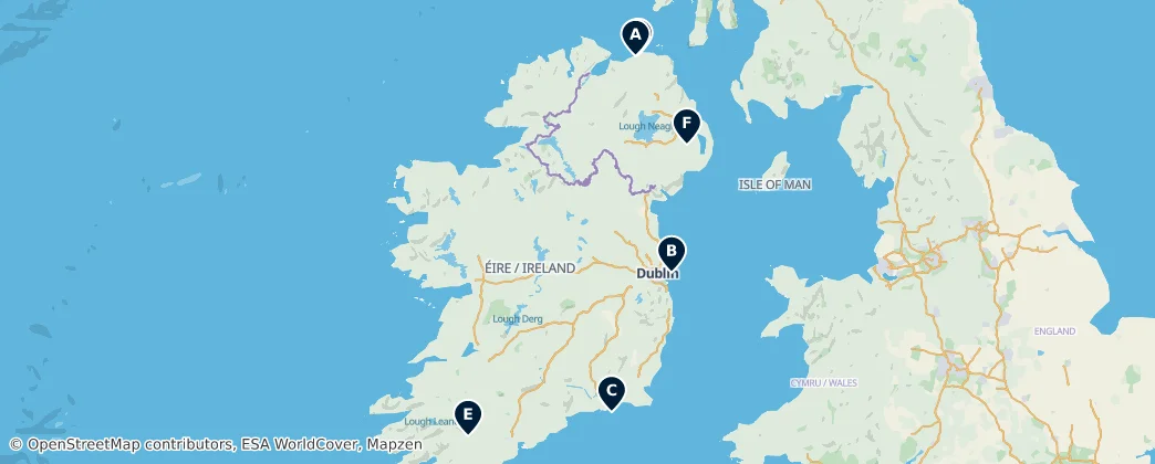 Map of Ireland