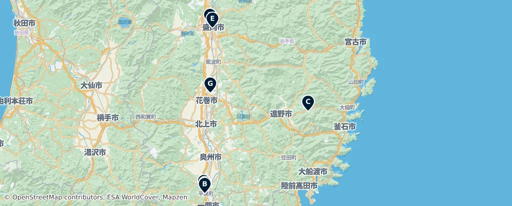 Map of Präfektur Iwate