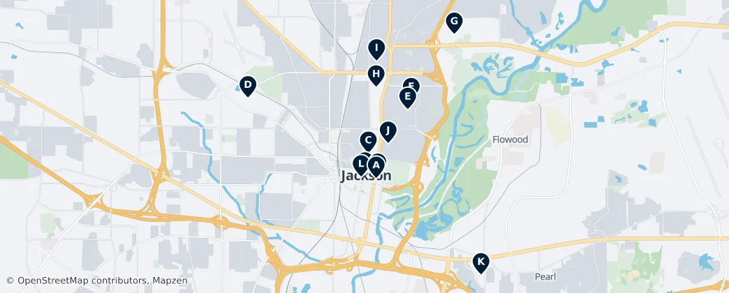 Map of Jackson