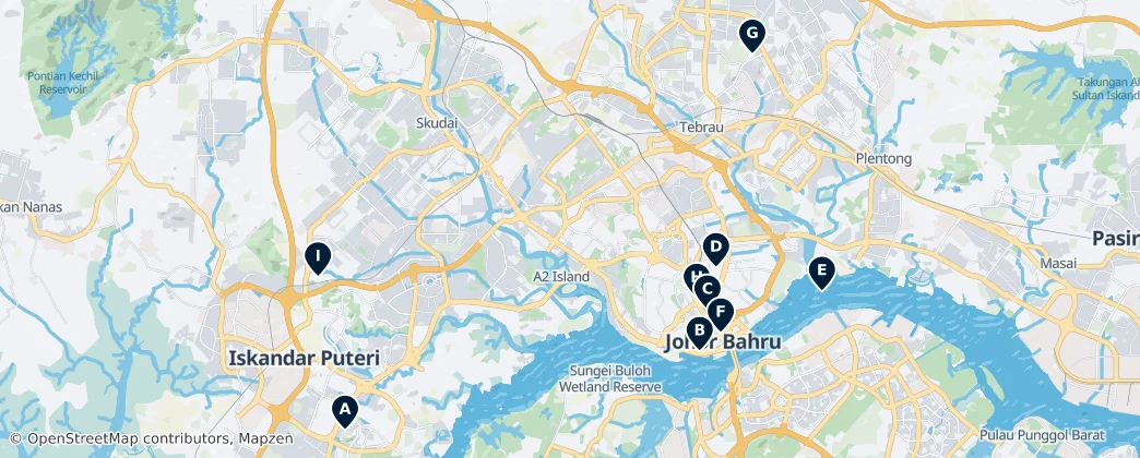 Map of Johor Bahru