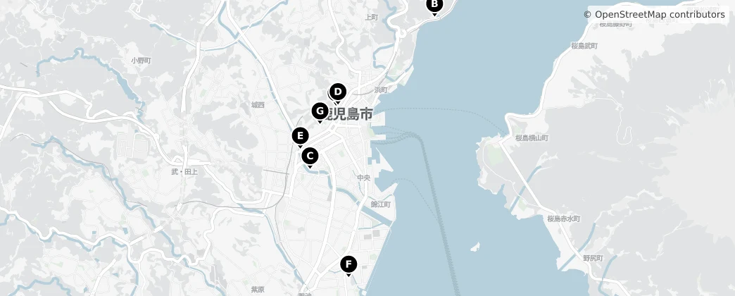 Map of Kagoshima