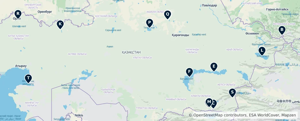 Map of Kasachstan