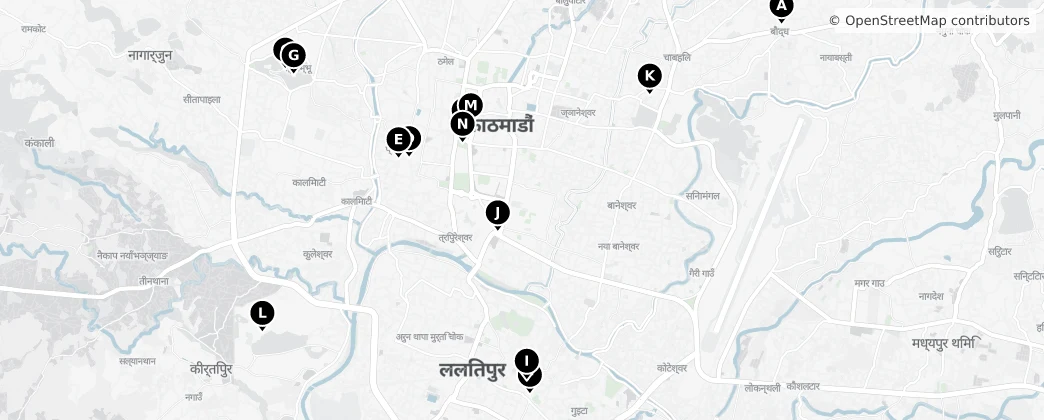 Map of Kathmandu