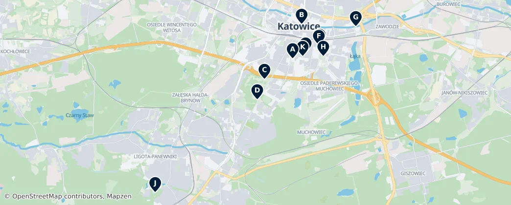 Map of Kattowitz