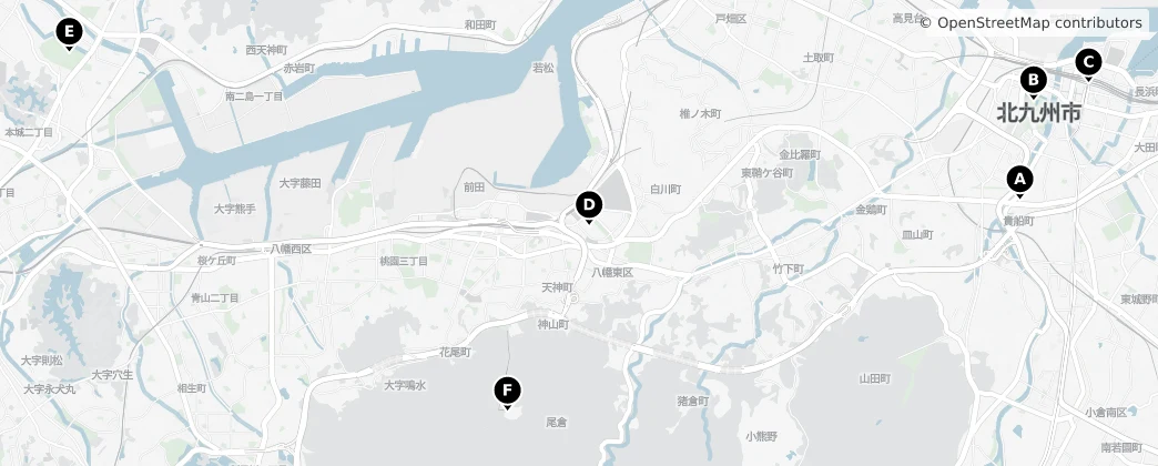 Map of Kitakyūshū