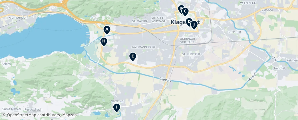 Map of Klagenfurt