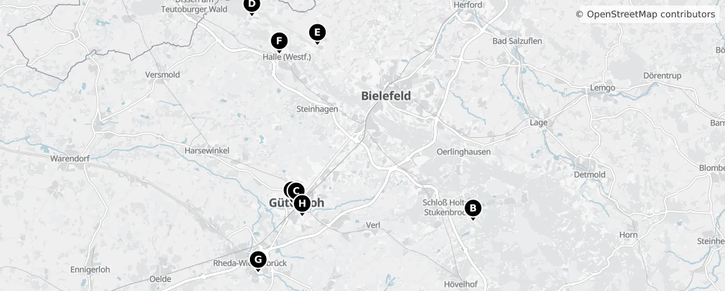 Map of Kreis Gütersloh