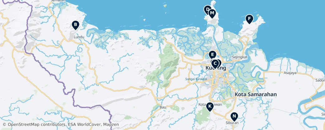 Map of Kuching