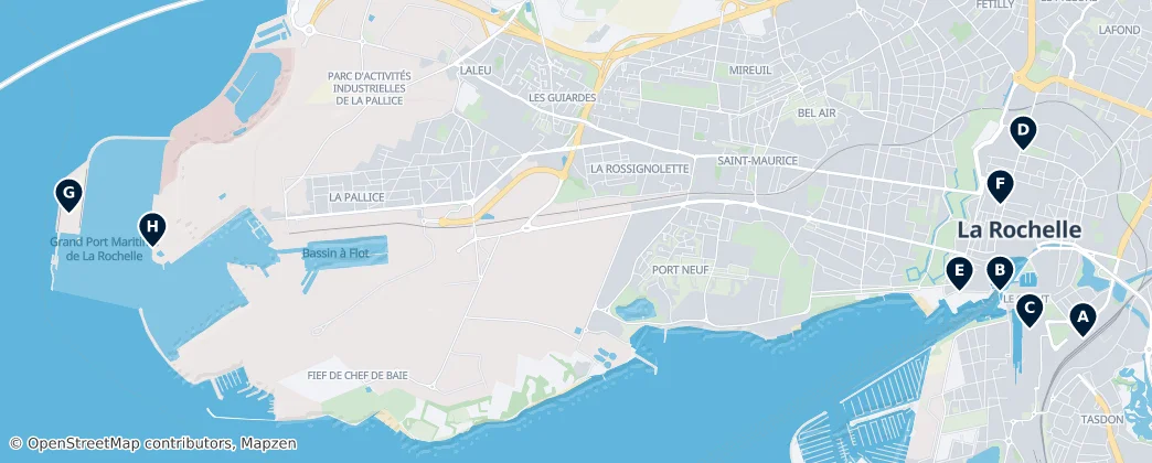 Map of La Rochelle