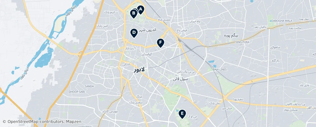 Map of Lahore
