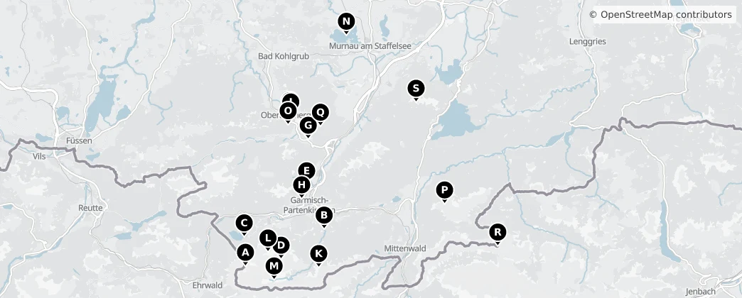 Map of Landkreis Garmisch-Partenkirchen